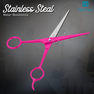 Tijeras de Corte de Pelo Profesionales de Alta Calidad, Color Rosa Brillante, con Hoja Recta Templada, para Peluquería - Product Image 3