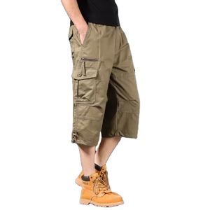 Nuevos pantalones cortos Cargo para hombre, tendencia informal holgada de verano, Cintura elástica de talla grande, para correr al aire libre, de punto, transpirable, ecológico - Product Image 2