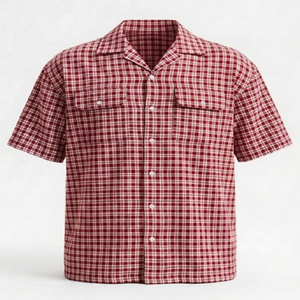 Camisa a Cuadros Gingham Premium para Hombre, 100% Algodón, Manga Corta, Estilo Casual de Negocios, Fabricación OEM - Product Image 5