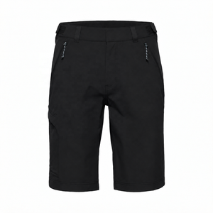 TESSUTO Black Mid-Rise Woven Hiking <b>Shorts</b> <b>Men's</b> Sporty Outdoor <b>Zip</b> Pocket Trekking Trail <b>Shorts</b> Custom OEM - Product Image 1