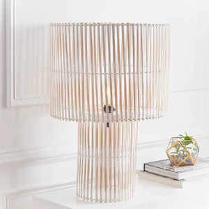 Lámparas inalámbricas para decoración de mesa, lámpara de luz de bambú natural, precio competitivo, luces de interior - Product Image 1
