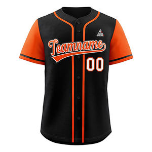 Maillot de baseball personnalisé bleu marine imprimé 2025 avec double passepoil blanc et boutons – Uniforme d'équipe avec nom et numéro personnalisés – Pro - Product Image 4