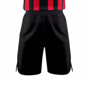 Camiseta de Fútbol sin Mangas para Hombre, Rayas Rojas y Negras, con Pantalones Cortos de Cintura Elástica, Absorbe la Humedad, Corte Regular, para Todas las Temporadas - Product Image 3