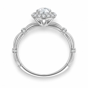 Anillo de compromiso de lujo de plata 925 con diamantes redondos, engaste de púas, joyería fina clásica para mujer - Product Image 5