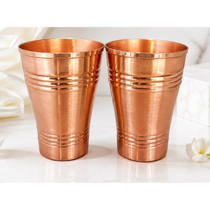 Gobelet en cuivre pur à 100 %, artisanal, martelé, pour les bienfaits ayurvédiques, écologique, vaisselle en métal de qualité supérieure - Product Image 3