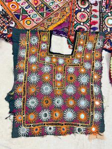 Lot Vintage Pieces Banjara Neck Yoke <b>Patch</b> Traditional Embroidery Applique <b>Patch</b> <b>Sewing</b> Craft - Product Image 2