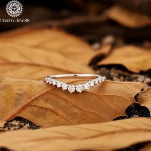 Charm Jewells Moissanite Eternity Band Engagement <b>Ring</b> 925 Silver Prong Setting Brilliant Cut Women's Classic IGI Certified 3 GM - Product Image 2