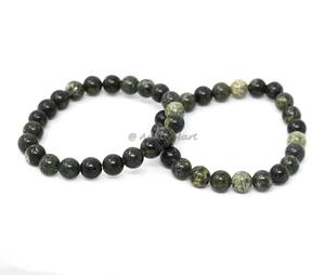 Pulsera de jaspe de piel de leopardo Natural de 8mm, pulseras elásticas de cuentas de piedras preciosas de ágata elástica, piedra de cristal curativa de ala, amor Feng Shui - Product Image 2