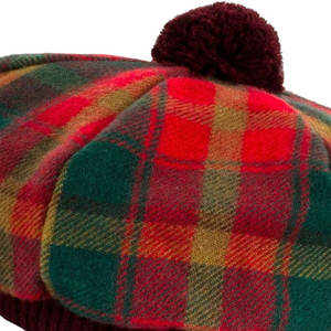 Chapeau Tam O Shanter en laine mélangée à bande élastique souple pour les Jeux des Highlands, motif feuille d'érable et tartan, casquette traditionnelle - Product Image 4