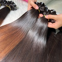 Tendance du moment : Extensions de cheveux bruts vietnamiens, tissage lisse, couleur marron, qualité supérieure, prix de gros