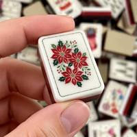 Ensemble de Mahjong de Noël de Luxe, 160 Tuiles, Design Vintage Casse-Noisette, Personnalisé, en Acrylique 4 Couches, Cadeau de Fêtes pour le Divertissement