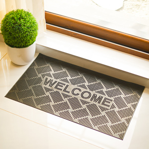 Welcome Mosaic Rubber Pin <b>Mat</b> with PVC Backing Anti <b>Slip</b> Geometric Entrance Door <b>Mat</b> Heavy Duty Decorative Floor <b>Mat</b> Commercial - Product Image 1