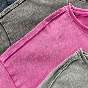 Bulk Wholesale Direct Manufacturer <b>Mens</b> Casual T <b>Shirts</b> Custom <b>Silk</b> Screen Print Drop Shoulder Oversized T-<b>Shirt</b> - Product Image 4