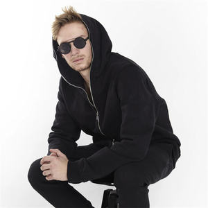 <b>Black</b> <b>zipper</b> <b>hoodie</b> Custom <b>Zipper</b> <b>Hoodie</b> Oversized Heavyweight Fleece Unisex Streetwear Sweatshirt OEM ODM Wholesale Manufactur - Product Image 5