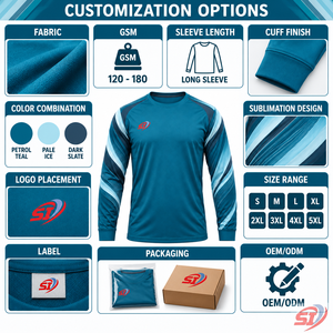 Mens Sports Long Sleeve T-<b>Shirt</b> Custom Breathable Lightweight Quick Dry Polyester/Cotton Summer Workout Tee Manufacturer - Product Image 5