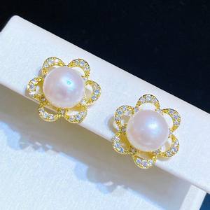 Boucles d'oreilles en perles d'eau douce pour la Saint-Valentin, printemps, pleines de fleurs, cadeau d'anniversaire et de Qixi pour petite amie - Product Image 4