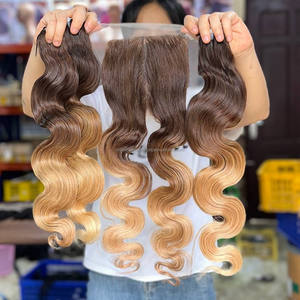 วิกผมมนุษย์แบบเป็นลอนสำหรับต่อผมแบบมีลูกไม้ด้านหน้าเป็นวิกผมแบบมีลูกไม้ปิดด้านหน้า - Product Image 1