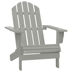 Sedia Adirondack grigia in legno massello di abete con Set di mobili da giardino - Product Image 5
