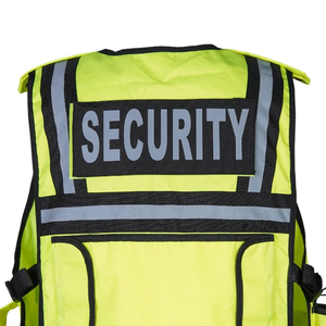 Gilet de sécurité personnalisé haute visibilité, gilet de sécurité en polyester toutes saisons, uniforme de garde, bandes réfléchissantes, plusieurs poches - Product Image 5