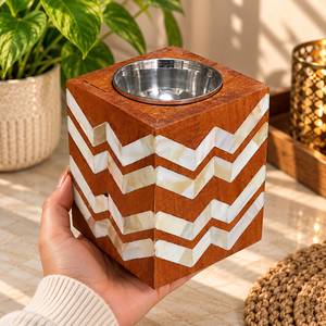 Brûleur à Bakhoor en bois et résine religieux haut de gamme, finition brillante en bois d'acacia, porte-encens décoratif Madkhan, parfum Oud, fait main - Product Image 1