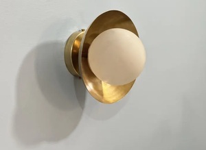 Luminaire de plafond rond en laiton moderne, décoration minimaliste pour la maison, éclairage intérieur - Product Image 3