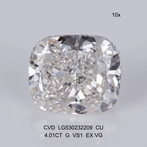 Diamante de laboratorio de calidad premium de 4.01 CT, corte excelente, certificado IGI, forma de cojín, diamante cultivado en laboratorio. - Product Image 2