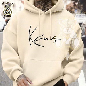 Sweat à capuche en coton mélangé épais OEM pour hommes, haute qualité, vente en gros, marque privée, pull à capuche uni, streetwear - Product Image 3