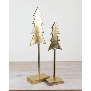 Sculpture d'arbre en métal doré de luxe, décoration de table moderne et minimaliste, figurine de pin artisanale en gros pour la maison et les fêtes - Product Image 1