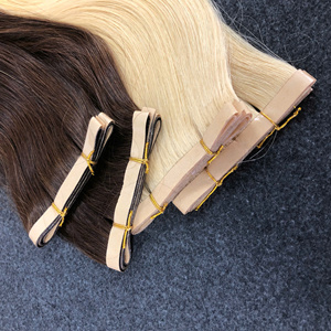 Precio de fábrica al por mayor de alta calidad 100% de cabello humano crudo vietnamita peluca sin pegamento extensiones de cabello de cintas largas - Product Image 1