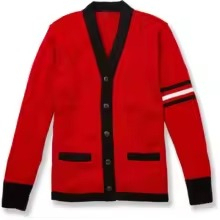 <b>Men's</b> And Women University Acrylic Knitted <b>Cardigan</b> Sweater V Neck Button Up <b>Long</b> Sleeve Solid Color Winter - Product Image 3