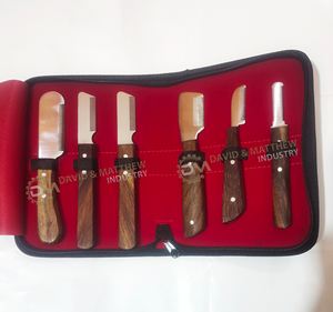 ชุดมีดตัดแต่งขนสัตว์เลี้ยง 6 ชิ้น ทำจากสแตนเลสอย่างดี เป็นมิตรกับสิ่งแวดล้อม พร้อมด้ามจับไม้ สำหรับสุนัขและแมว - Product Image 6