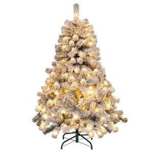 Albero di Natale Artificiale Premium in Abete con Effetto Neve, Pre-Illuminato con 150 Luci, 4.5 Piedi, per Uso Interno - Product Image 1