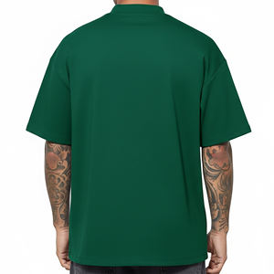 Camisetas de alta calidad 100% algodón 230 GSM ligeras de corte holgado para hombre con logo impreso personalizado en serigrafía, camiseta de color sólido. - Product Image 3