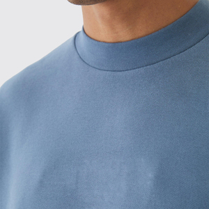 Sweat-shirt à col rond pour homme, coupe classique, couleur unie, tricoté, 100% coton, vêtement décontracté pour l'automne - Product Image 3