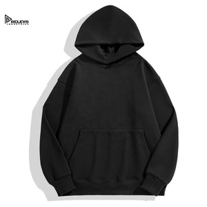 Sweat à capuche streetwear personnalisé pour homme 100 % coton, molleton épais et doux, coupe classique, printemps, écologique, décontracté, usage quotidien - Product Image 4