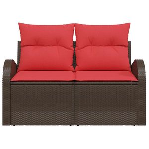 Canapé de jardin en polyrotin marron 124 x 62 x 85 cm - Product Image 5