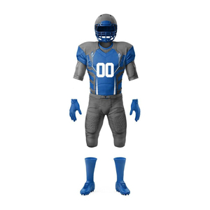 Uniforme de football américain personnalisé de qualité supérieure, imprimé, court, 100% polyester, vêtements d'équipe, tissu antibactérien, logo personnalisé - Product Image 2