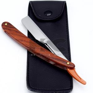 Nouveautés Rasoir de sécurité pour homme Hooper and Company Lame en acier inoxydable Manche en bois Noir Or Logo personnalisé durable Offre - Product Image 4