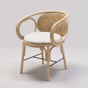 Premium rattan <b>chair</b> with webbing <b>cane</b> backrest top choice dining <b>chairs</b> furniture for hotel banquet - Product Image 1