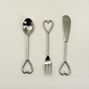 Nouveauté, design innovant, produit en promotion, outils à fromage en acier inoxydable de petite taille, cuillère et fourchette avec finition miroir pour utilisation à table - Product Image 3