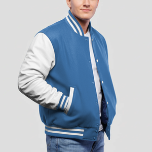 Veste universitaire unisexe d'hiver avec fermeture boutonnée, couleur personnalisée, logo sur le devant, capuche coupe-vent, style streetwear, utilisation en extérieur - Product Image 5