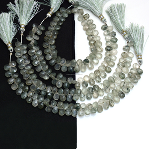 Cuentas de Piedras Preciosas Semipreciosas Sueltas, de Rutilo Verde Natural, Facetadas en Forma de Pera, de Primera Calidad, Hechas a Mano, para la Elaboración de Pulseras y Collares - Product Image 2