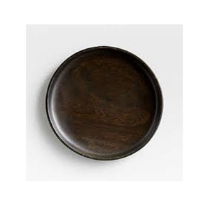 Classic Round Wooden Serving <b>Plate</b> Handmade Solid Color Minimalist Design Dishes & <b>Plates</b> Customized On Sale - Product Image 3