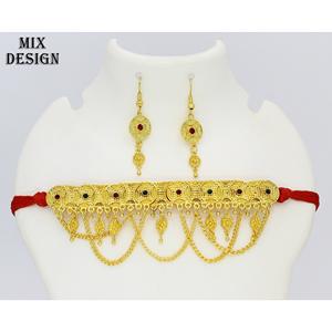Martasha Designer Islamic Ramadan Special Goldplated UAE <b>Jewellery</b> Special Dubai <b>Jewellery</b> Necklace Earring <b>Set</b> - Product Image 6