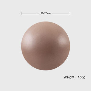 Ballon de yoga et de Pilates mini en PVC mat épais et doux, 25 cm, 150 g, marron, blanc, beige, avec logo personnalisé, pour studio de Pilates - Product Image 3