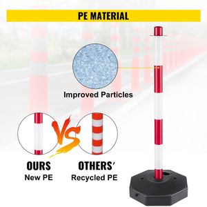 4 pezzi Kit di plastica per catena da 32 piedi 8 ganci per controllo della folla in plastica bianca - Product Image 2