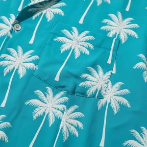 Camiseta de Verano para Hombre, Tallas Grandes, con Estampado Personalizado de Palmeras, Diseño Sólido, Transpirable, Antiarrugas, Manga Corta, Estilo Casual - Product Image 2