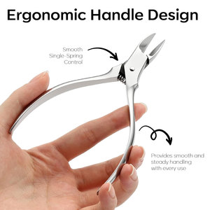 Cuticle Nippers Scissors Professional Stainless Steel Cuticle Trimmer for Thick Nails Ingrown Toenails and Seniors Extra Sharp - Product Image 3