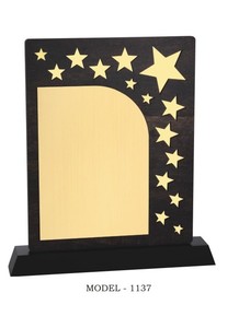 Plaque en bois sur le thème des étoiles, modèle 1137, gravée au laser, récompense pour les sports et les jeux, avec option de personnalisation disponible - Product Image 4