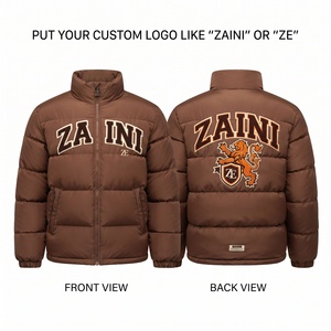 ZAINI <b>Men</b> Premium 300 GSM Cotton Shell <b>Waterproof</b> Windproof Hooded Puffer Jacket Quilted Winter <b>Coat</b> Camouflage Pattern Brown - Product Image 1